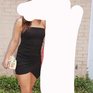 Elegant Black Strapless Dress